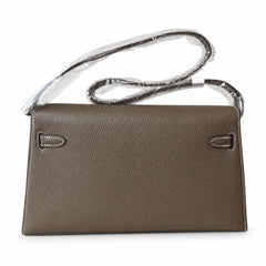 Hermès Kelly Shoulder Two-Tone Etoupe & Craie Epsom Palladium Hardware