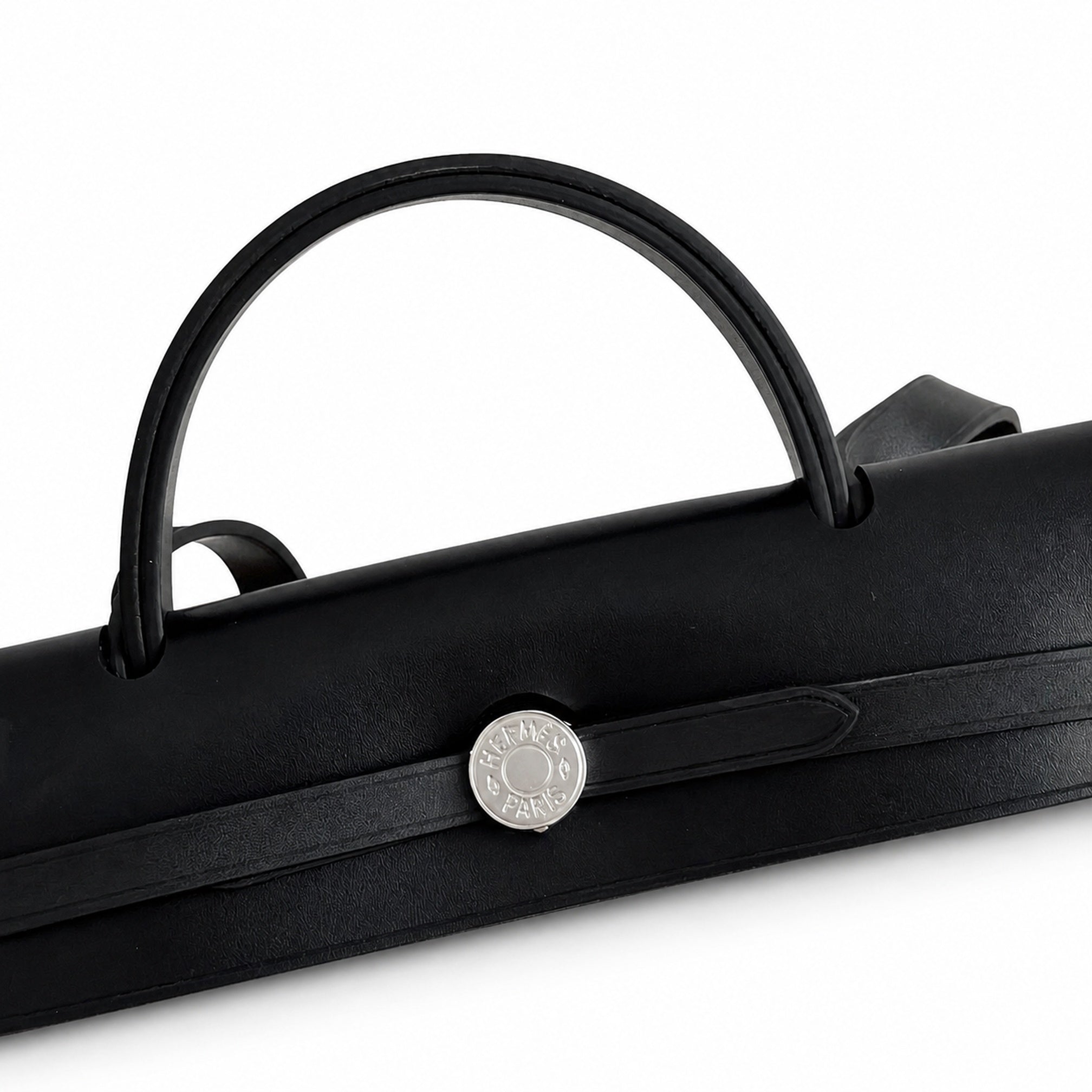 Hermès Herbag Zip 31 Beige Sable Plain Toile H / Noir Vache Hunter Leather Palladium Hardware