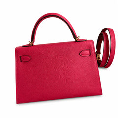 Hermès Kelly Sellier 19 Rose Jaipur Epsom Calf Leather Gold Hardware