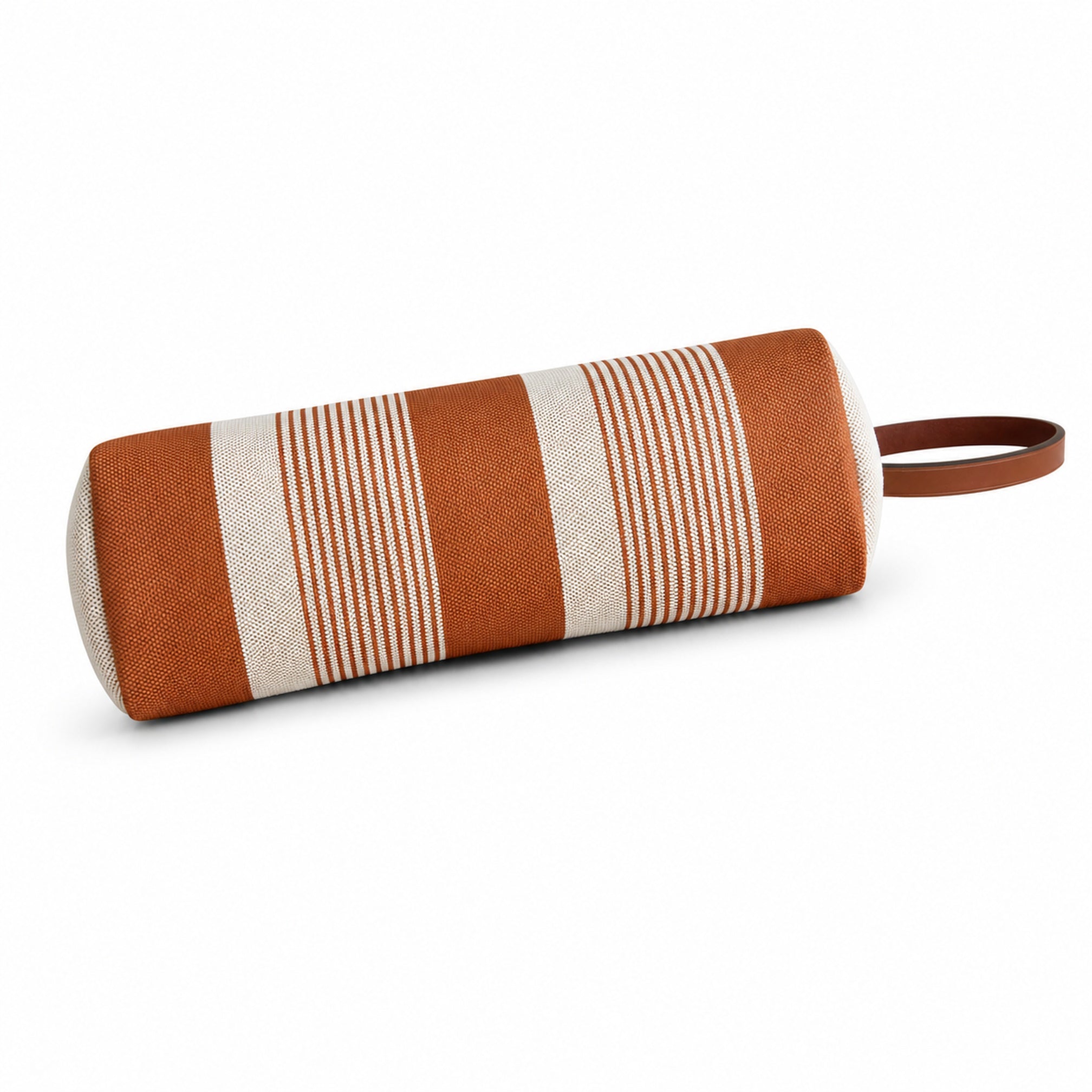 Hermès Herbag Zip 31 Écru Toile H Fauve H Vertical Stripe Print / Fauve Vache Hunter Leather Palladium Hardware