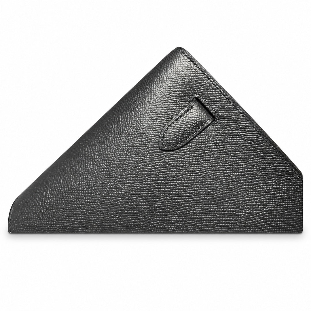 Hermès Kelly Dépêches Clutch 25cm Noir Epsom Calf Leather Palladium Hardware