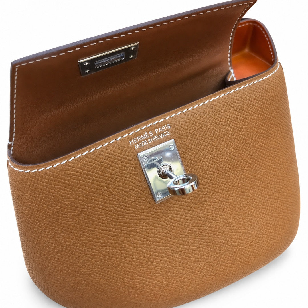 Hermès Kelly Sellier 19 Étoupe Epsom Palladium Hardware