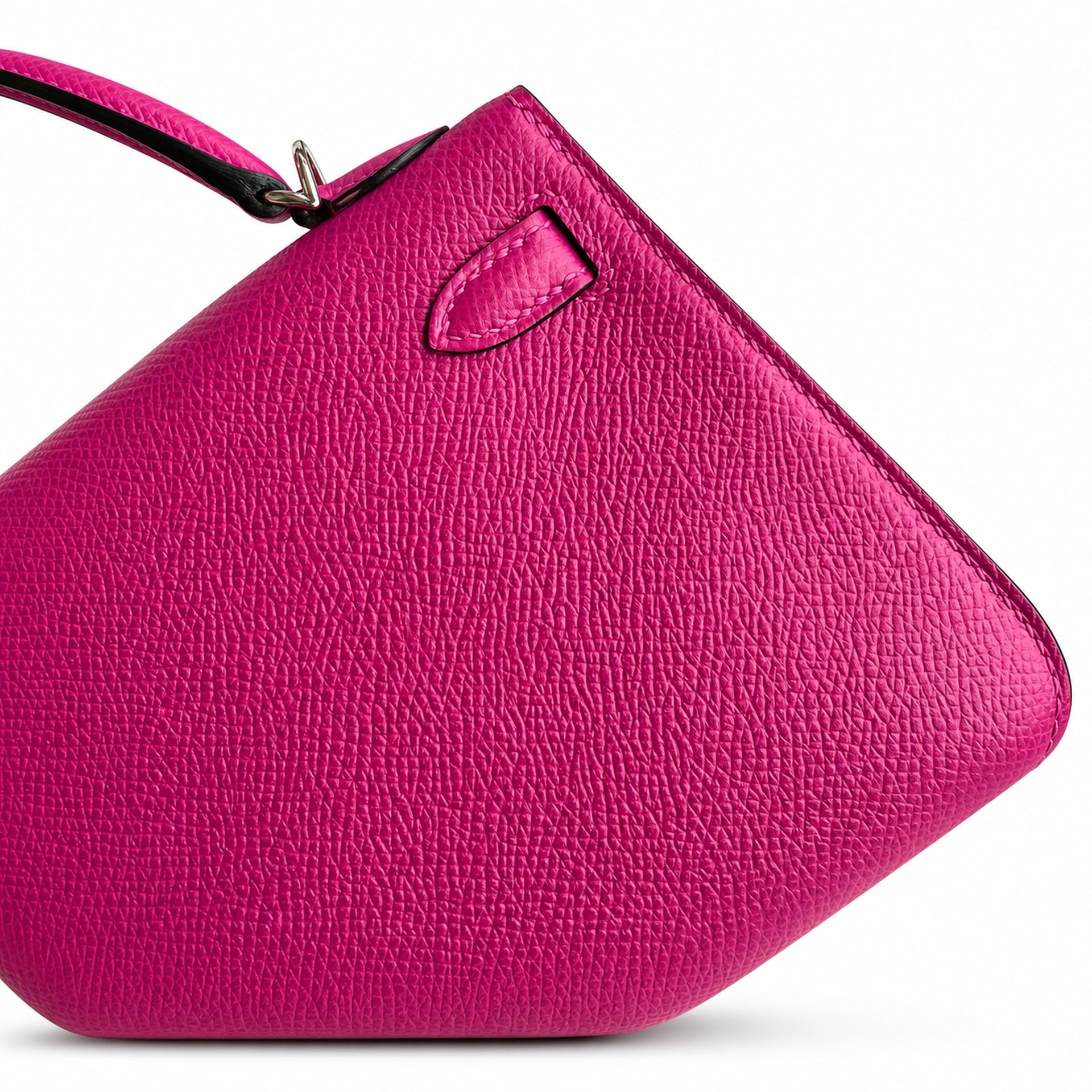 Hermès Kelly Sellier 19 Rose Purple Epsom Palladium Hardware