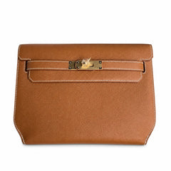 Hermès Kelly Dépêches 25cm Gold Epsom Calf Leather Gold Hardware