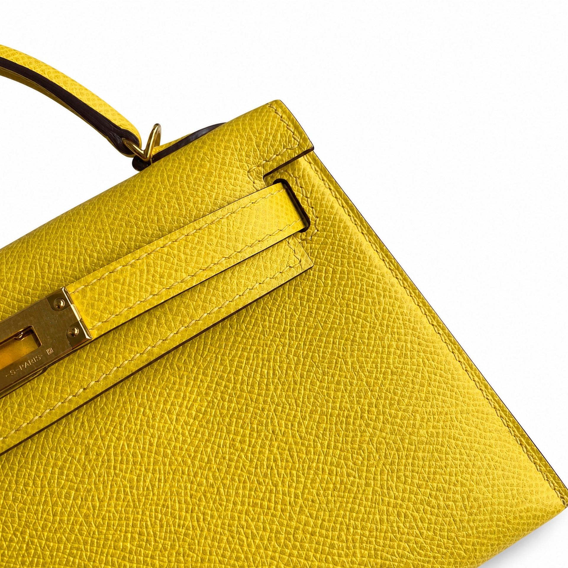 Hermès Kelly Sellier 19 Jaune Naples Epsom Gold Hardware