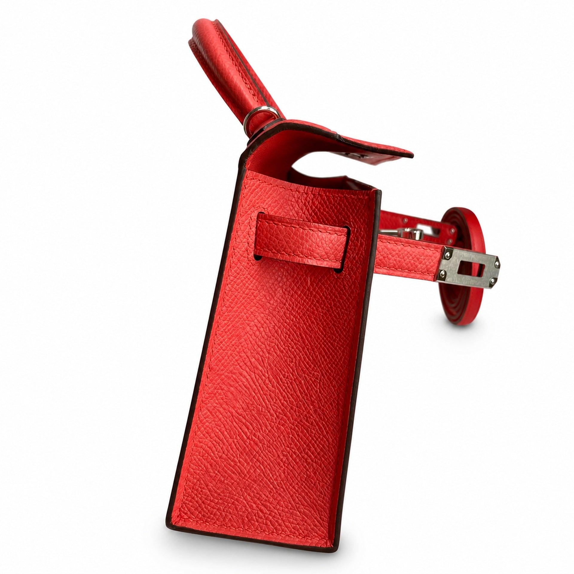 Hermès Kelly Sellier 19 Rouge Casaque Epsom Palladium Hardware