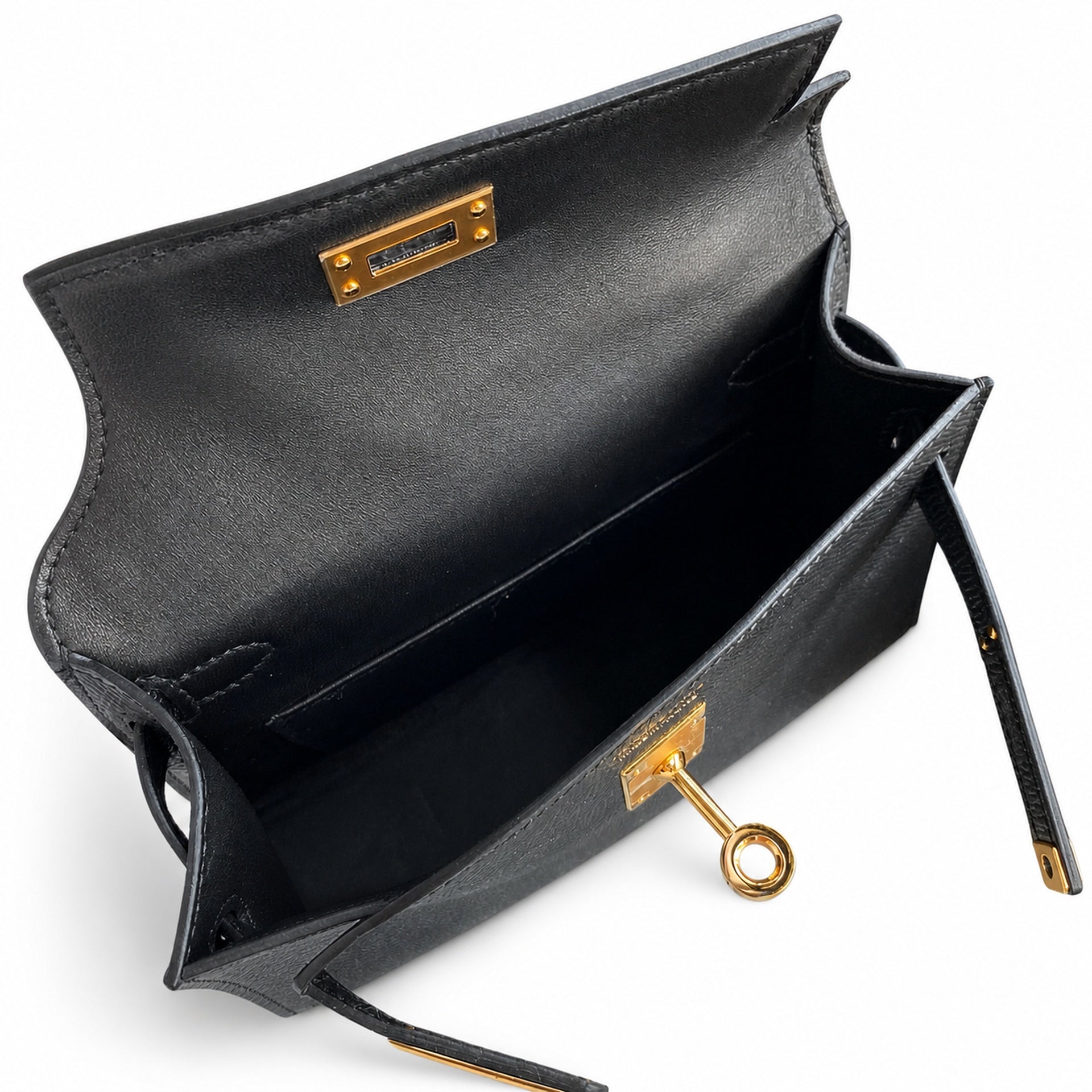 Hermès Mini Kelly II 19cm Noir Epsom Calf Leather Gold Hardware