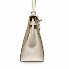 Hermès Kelly Sellier 28 Craie Epsom Calf Leather Palladium Hardware
