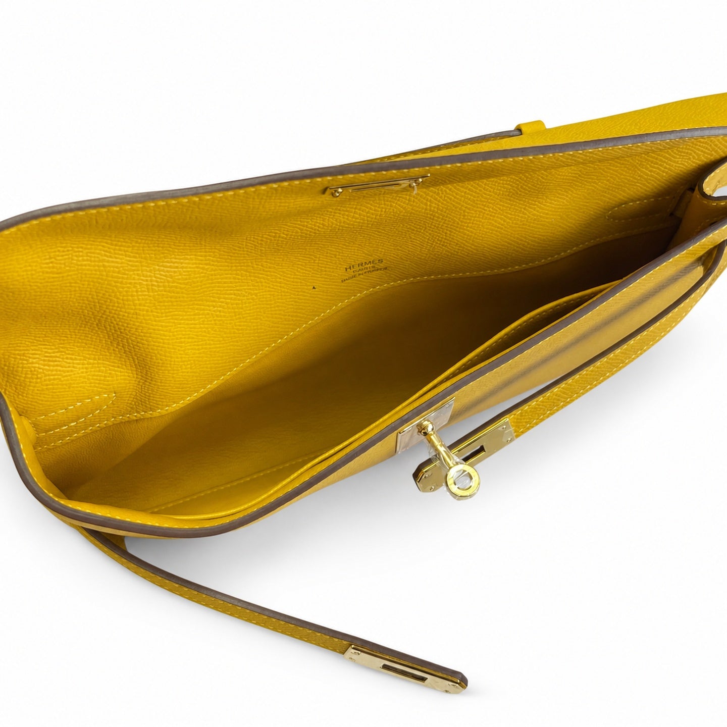 Hermès Kelly Cut 31 Clutch Epsom Leather Picture Amber Yellow