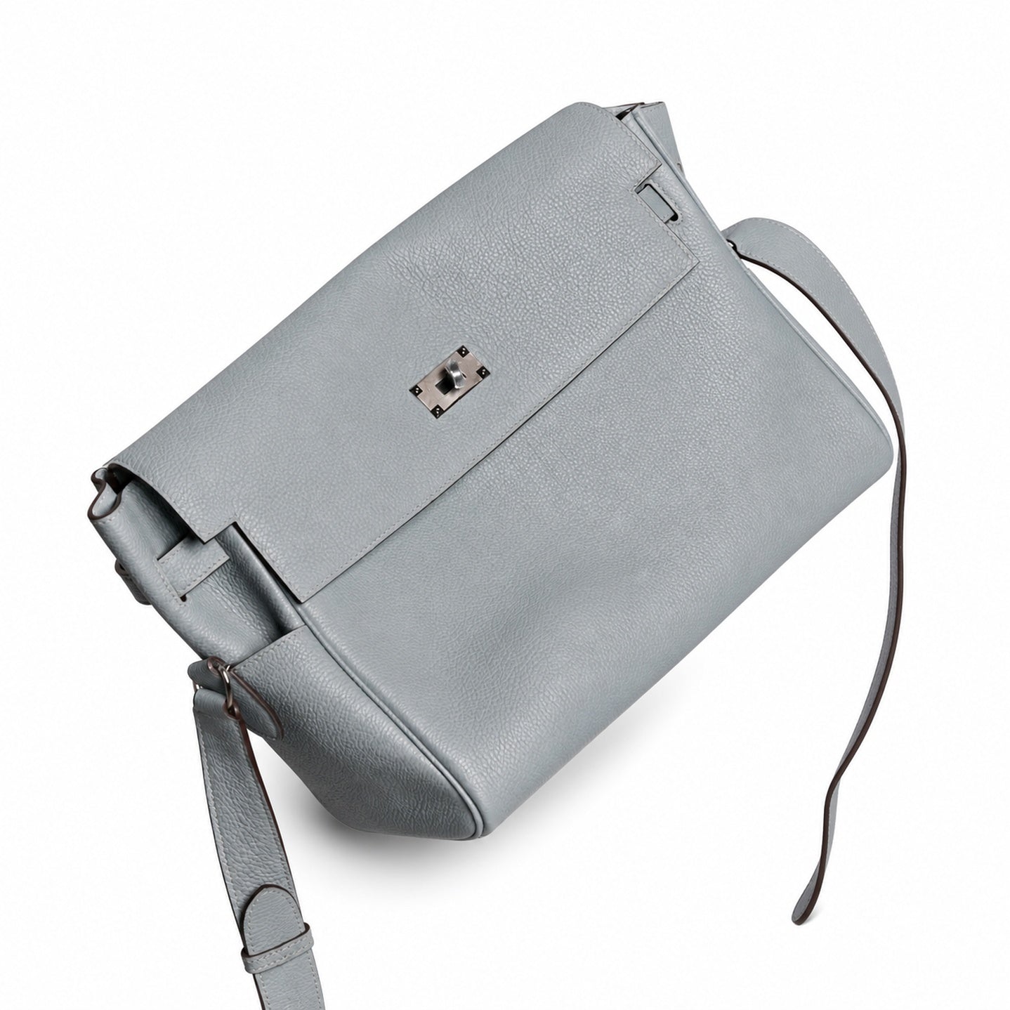 Kelly Messenger GM 31 Veau Togo, Bleu Lin, Palladium Hardware