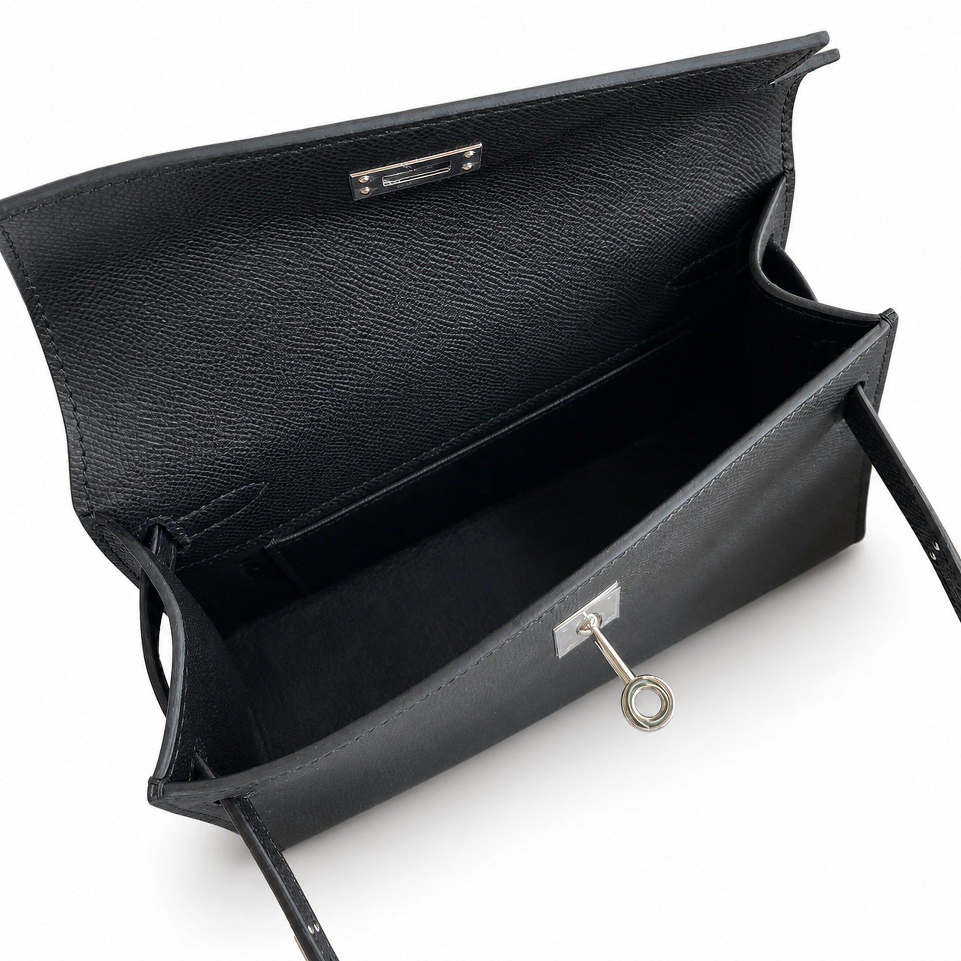 Kelly Pochette 22 Veau Epsom, Noir, Gold Hardware
