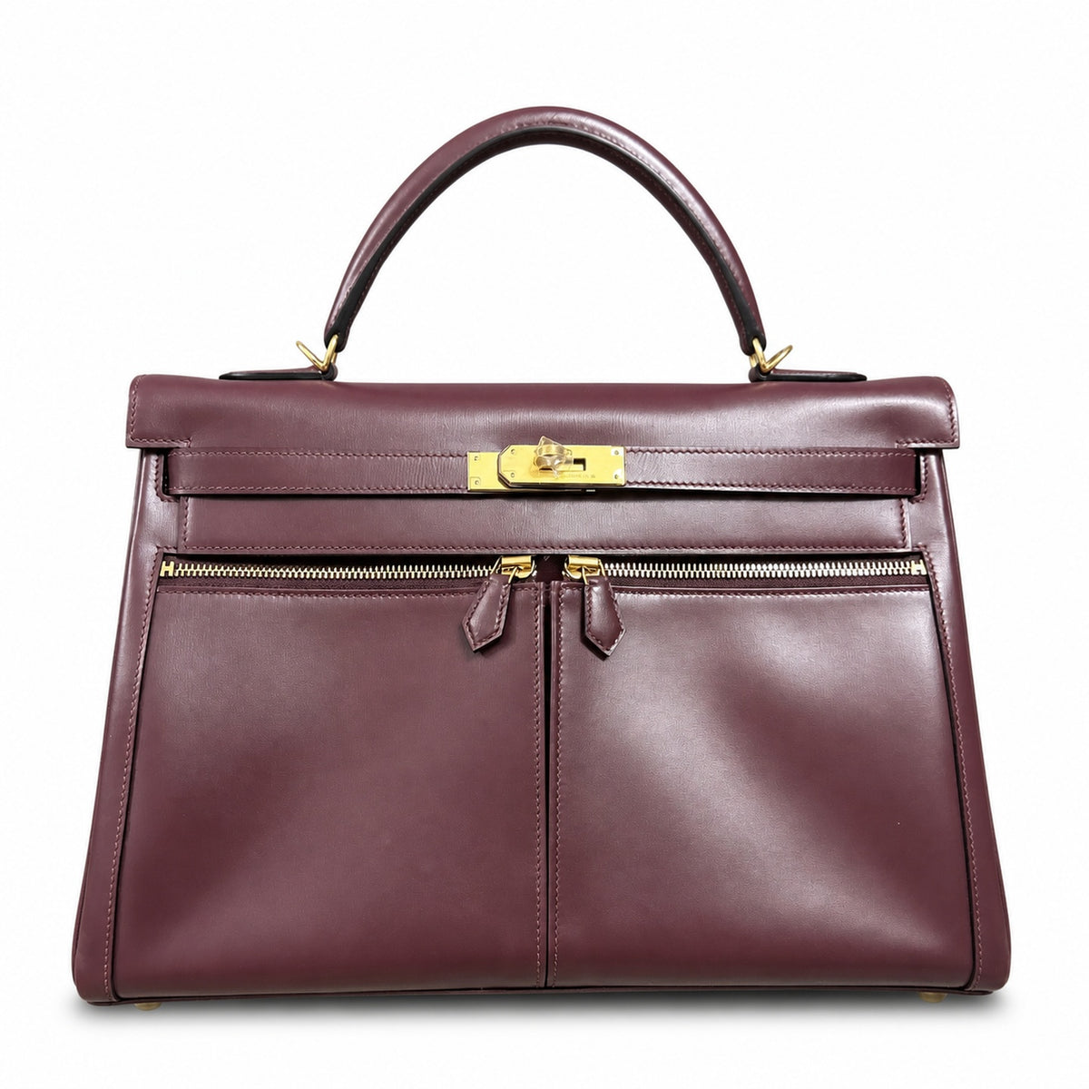 Hermès Box Kelly 35 Lakis Leather Gold Hardware Women Handbag