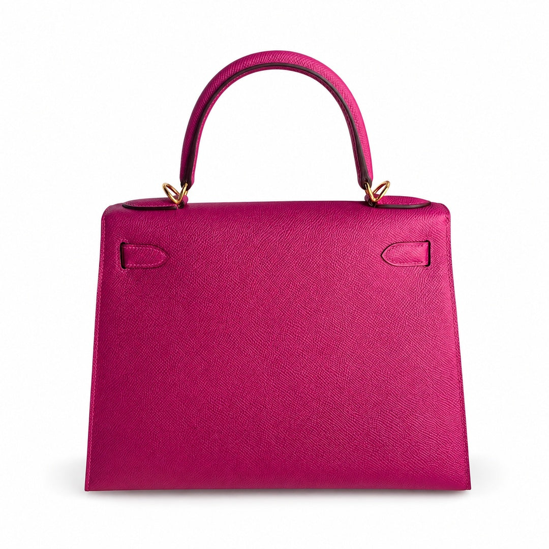 Hermès Mini Kelly II 28cm Rose Pourpre Epsom Calf Leather Gold Hardware