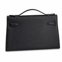 Kelly Pochette 22 Veau Epsom, Noir, Gold Hardware