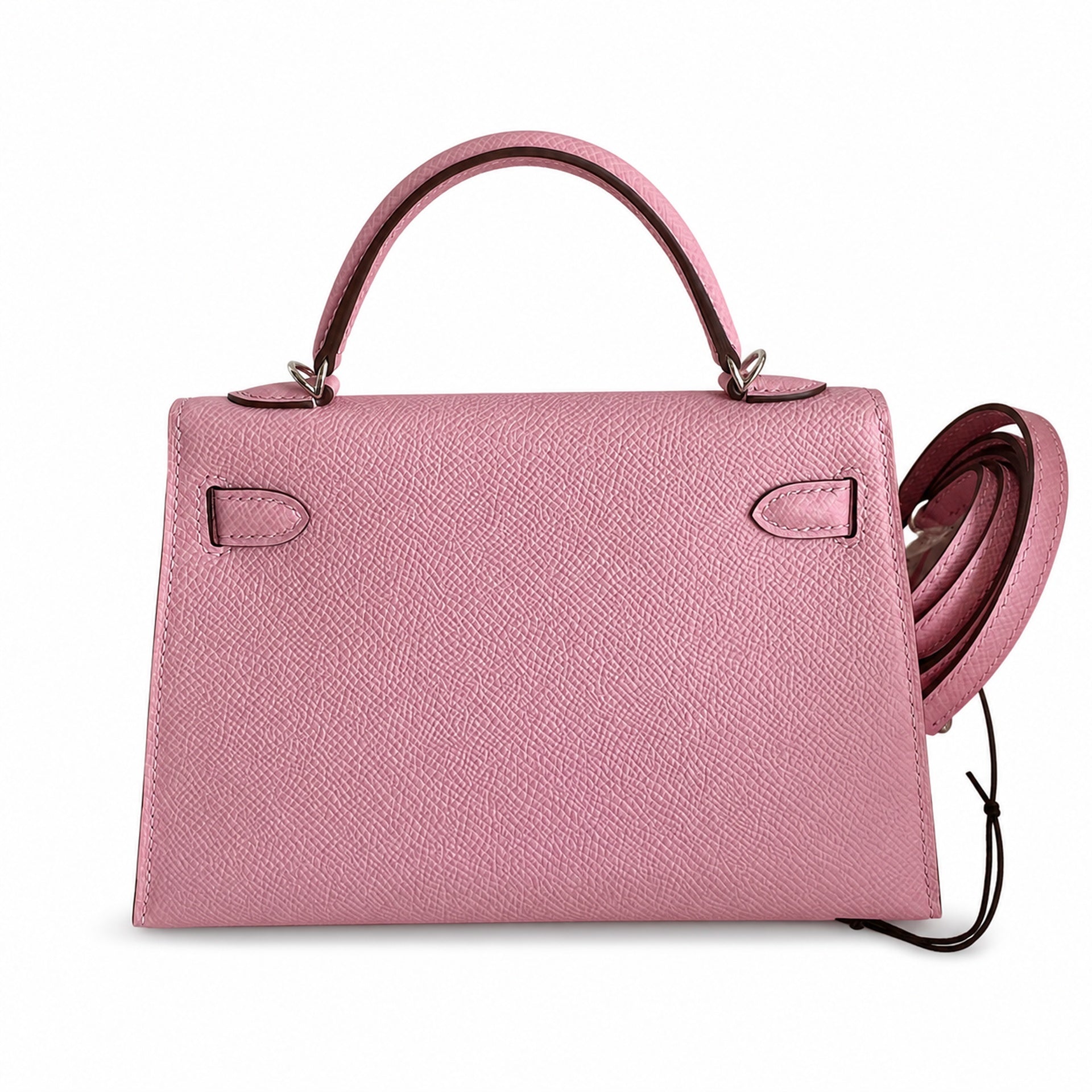 Hermès Mini Kelly II 19cm Mauve Sylvestre Epsom Calf Leather Palladium Hardware