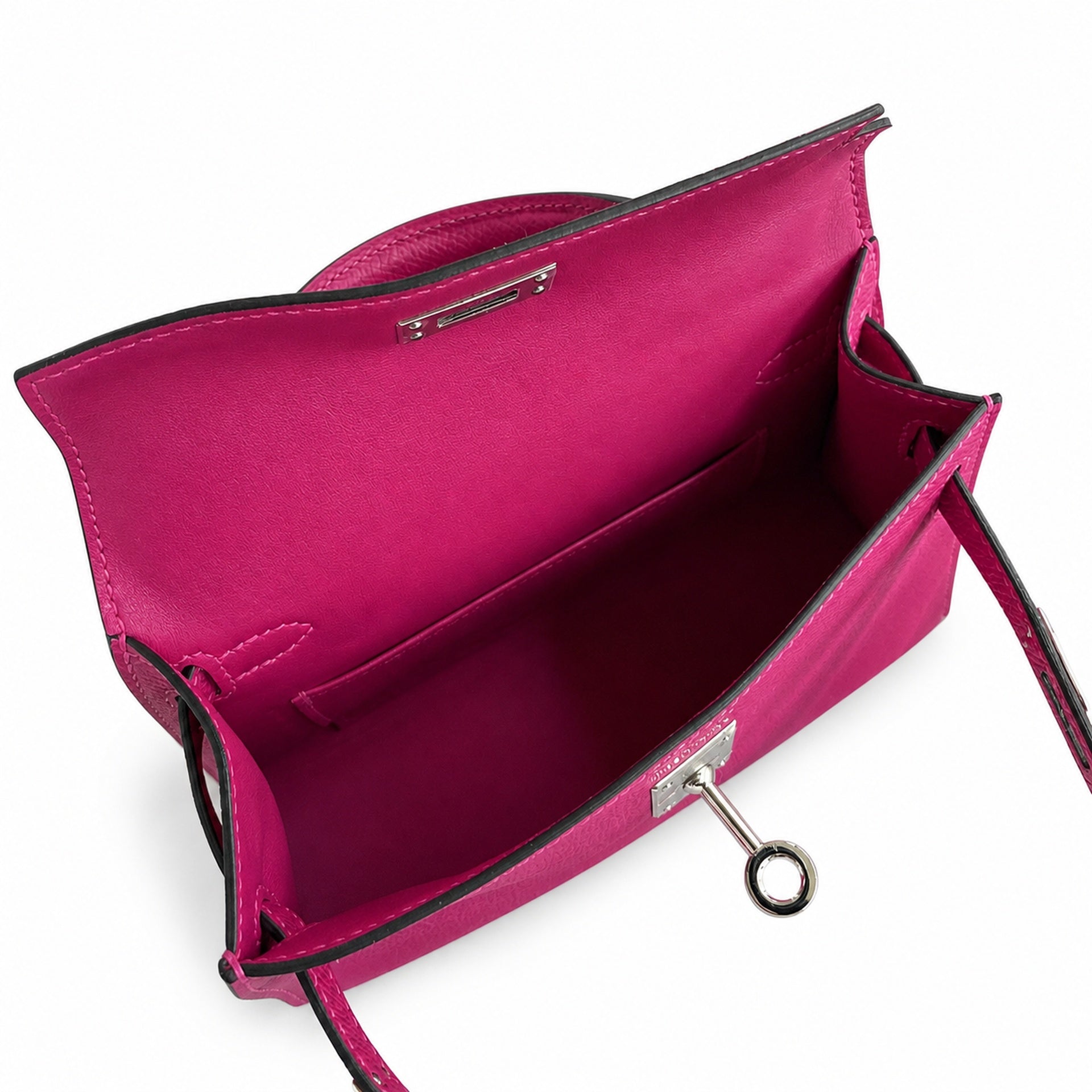 Hermès Kelly Sellier 19 Rose Purple Epsom Palladium Hardware