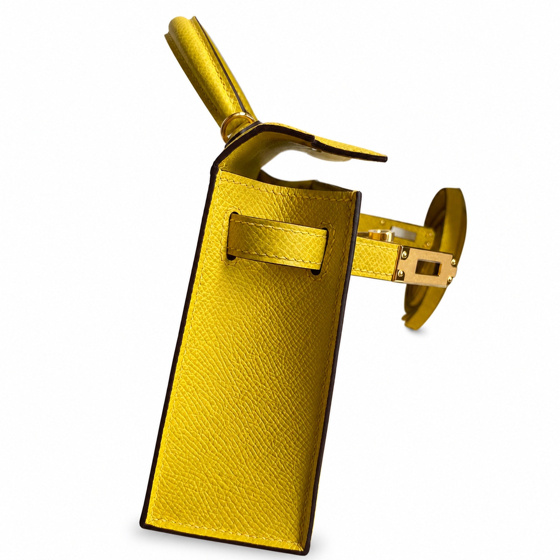 Hermès Kelly Sellier 19 Jaune Naples Epsom Gold Hardware