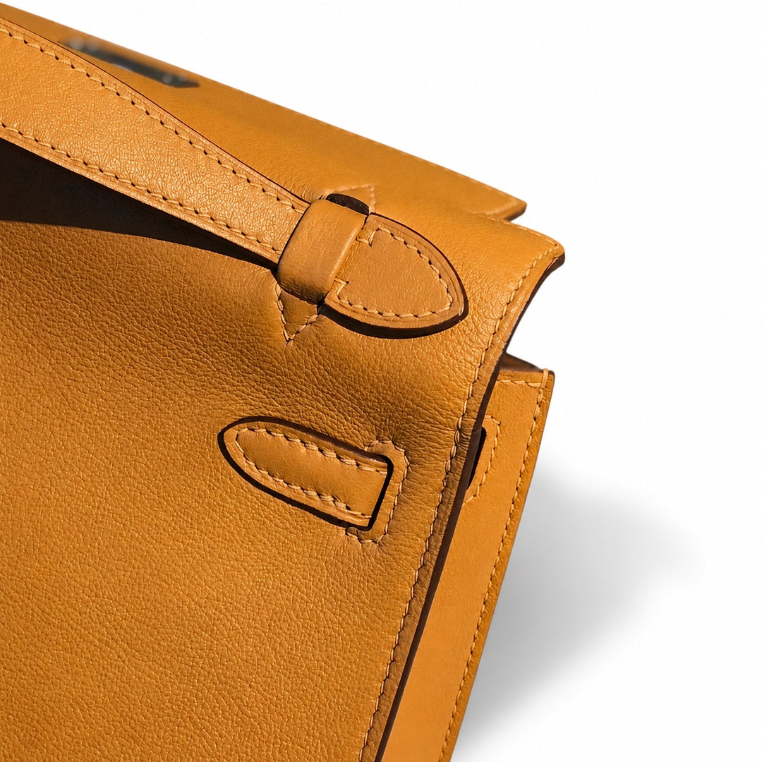 Hermès Kelly Sellier Mini II 22 Sesame Swift Calf Leather Gold Hardware