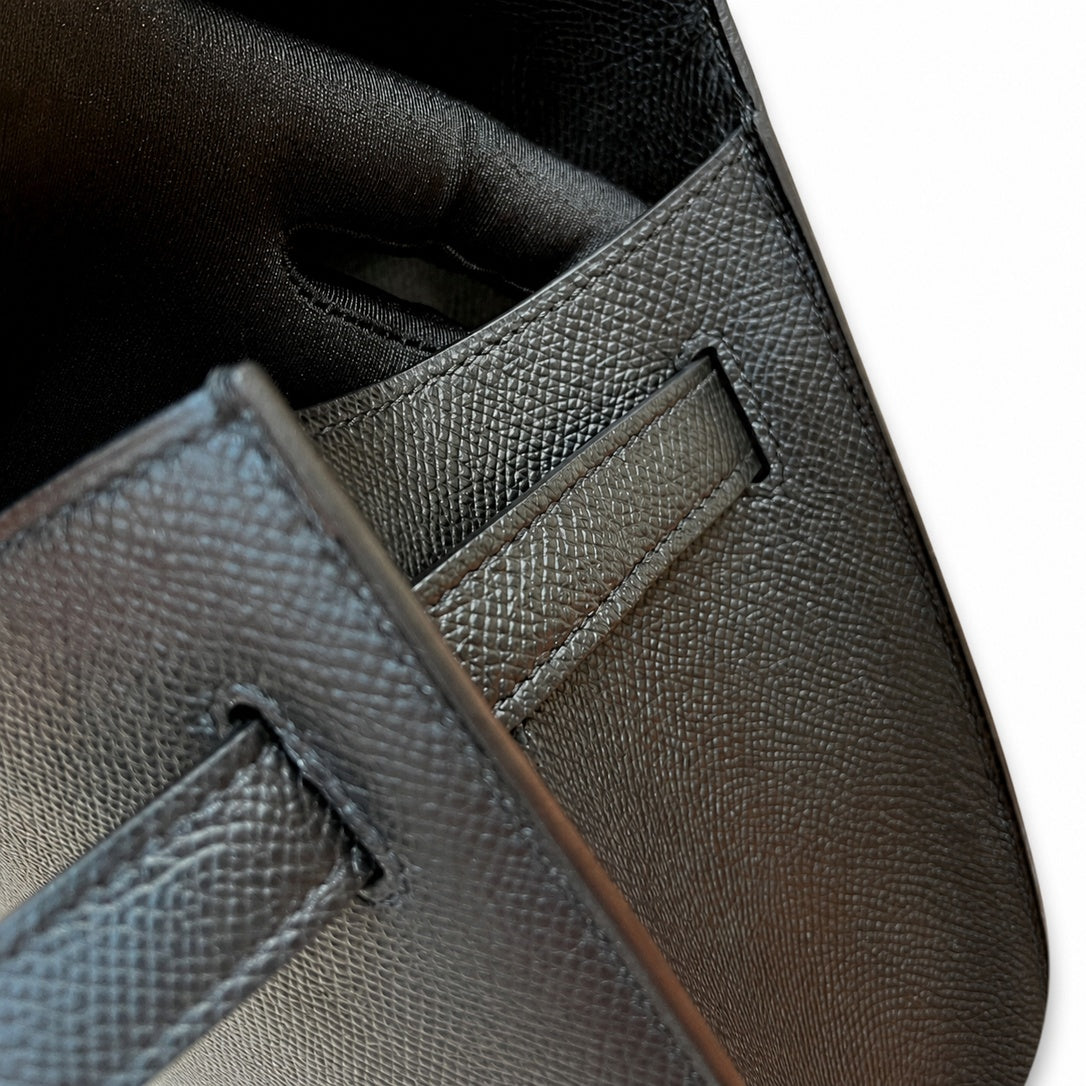 Kelly Depeche 36cm Epsom leather Noir Gold Hardware