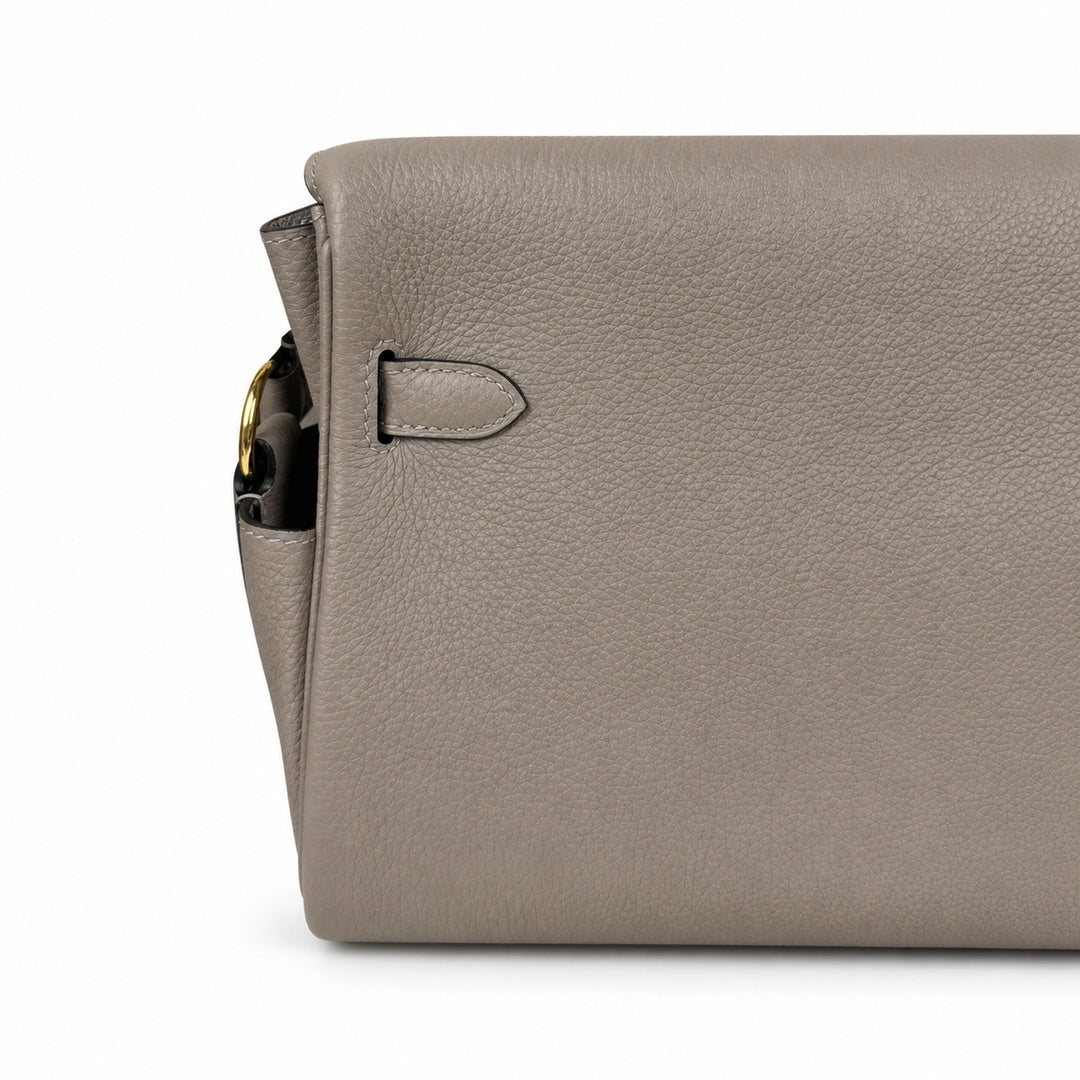 Kelly Messenger PM 27 Veau Togo, Gris Perle, Gold Hardware