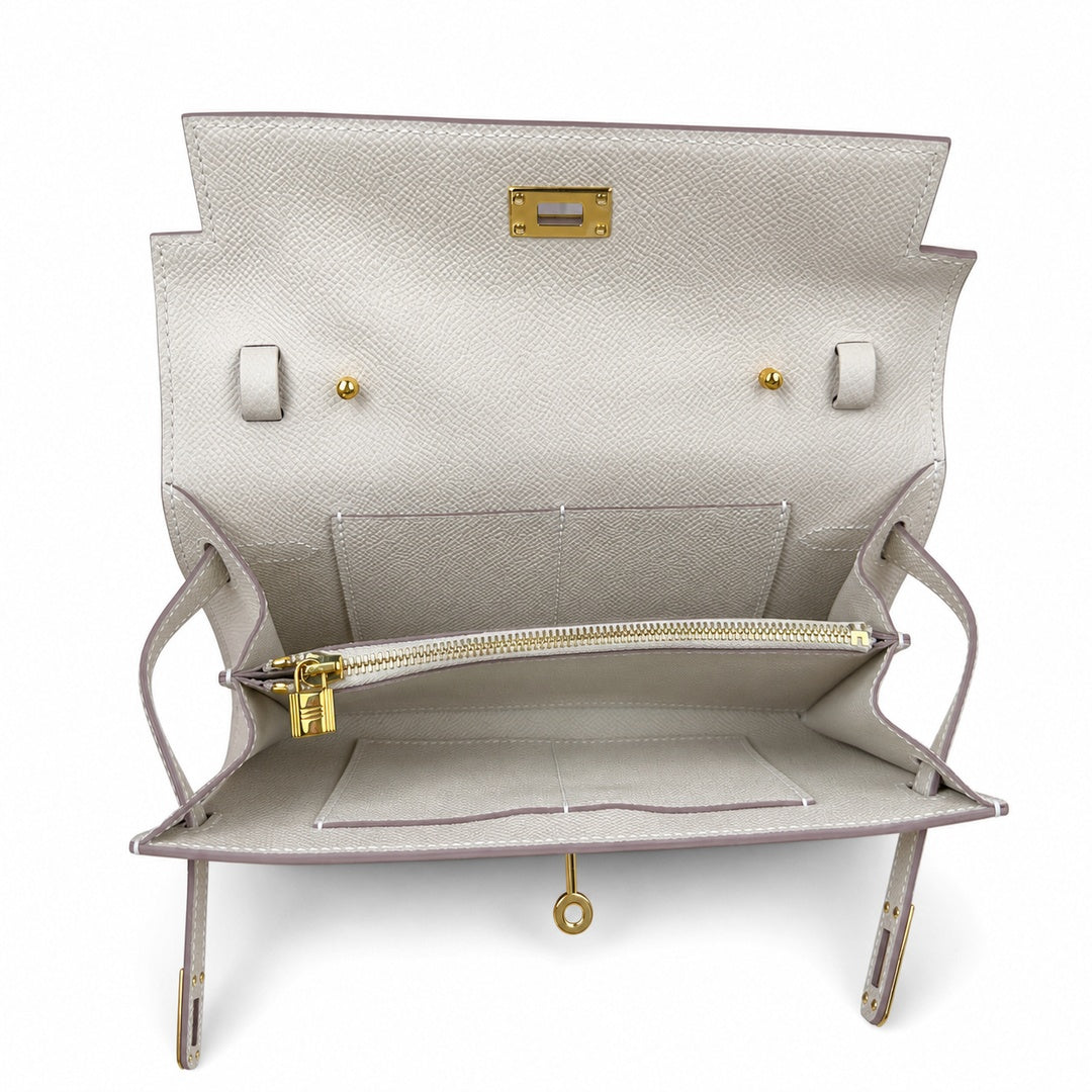 Hermès Kelly To Go 19.5 Craie Epsom Calf Leather Gold Hardware