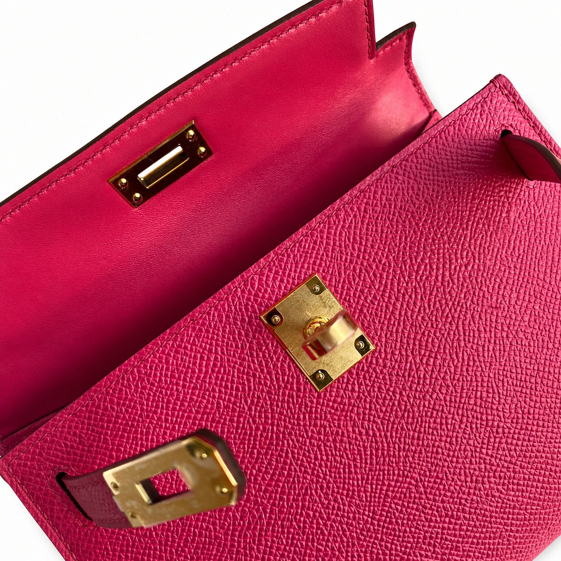 Hermès Kelly Sellier 19 Rose Jaipur Epsom Calf Leather Gold Hardware