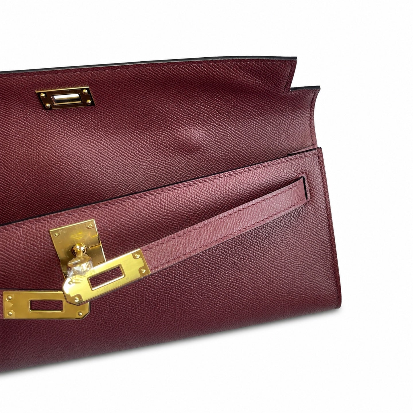 Hermès Kelly Cut 31 Clutch Epsom Leather Picture Burgundy