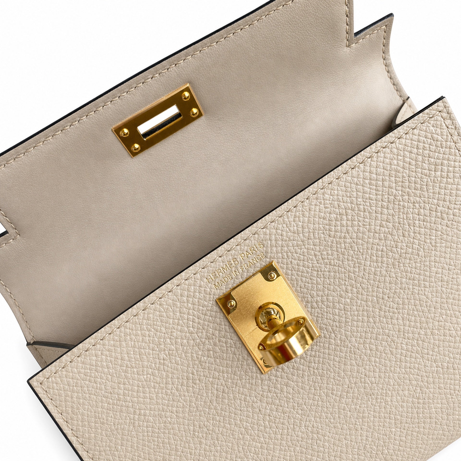 Hermès Kelly Sellier 19 Gris Tourterelle Epsom Gold Hardware