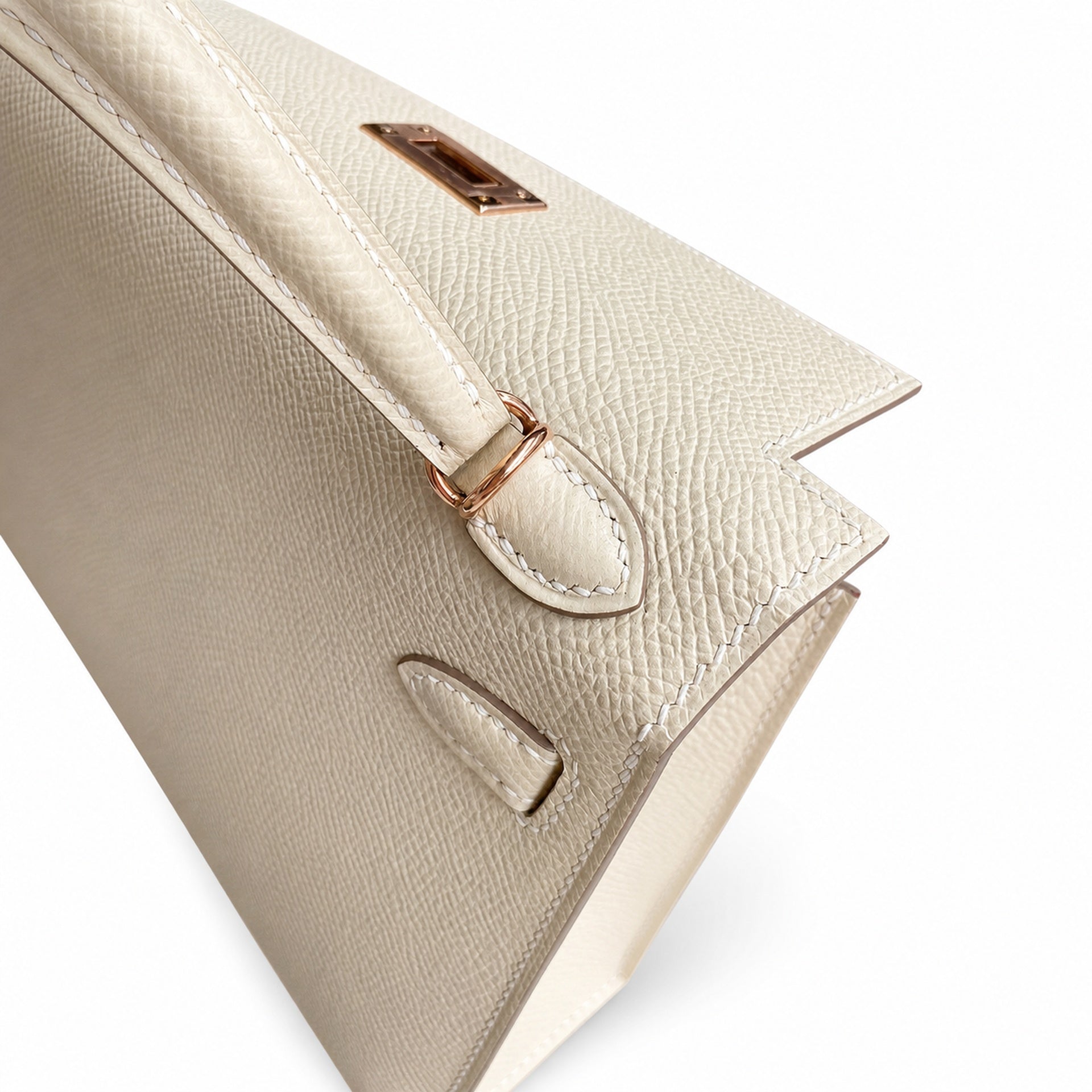 Hermès Mini Kelly II 19cm Milkshake Epsom Calf Leather Rose Gold Hardware