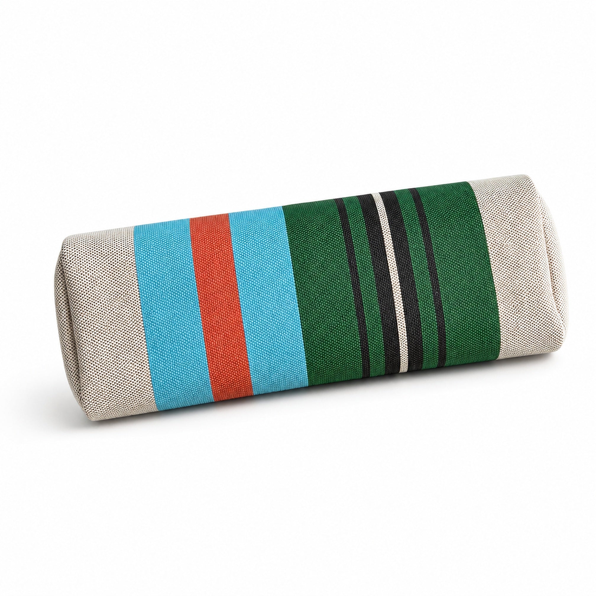 Hermès Herbag Zip 31 Écru Toile H Multicolor Vertical Stripe Print / Fauve Vache Hunter Leather Palladium Hardware