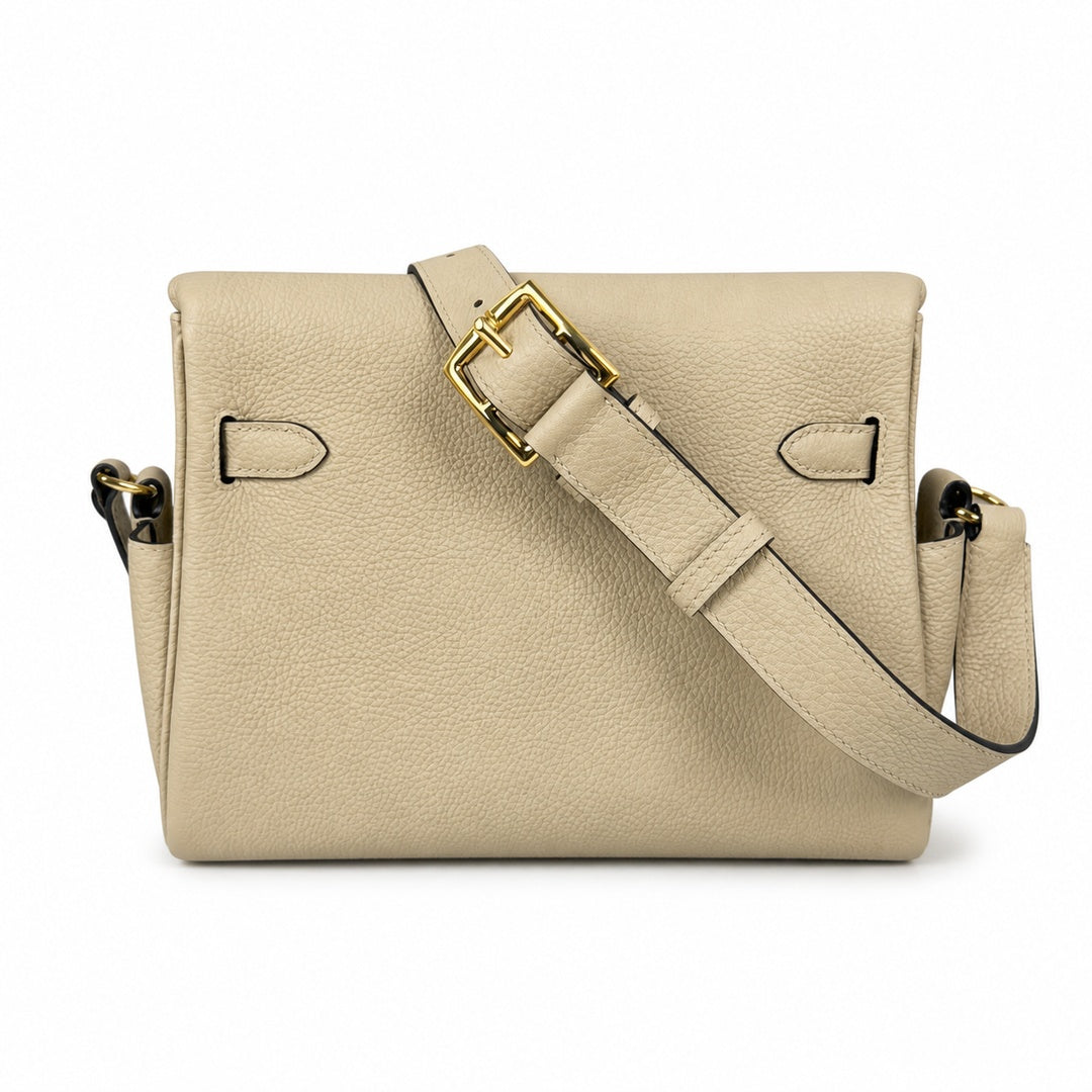 Kelly Messenger PM 27 Veau Togo, Gris Perle, Gold Hardware