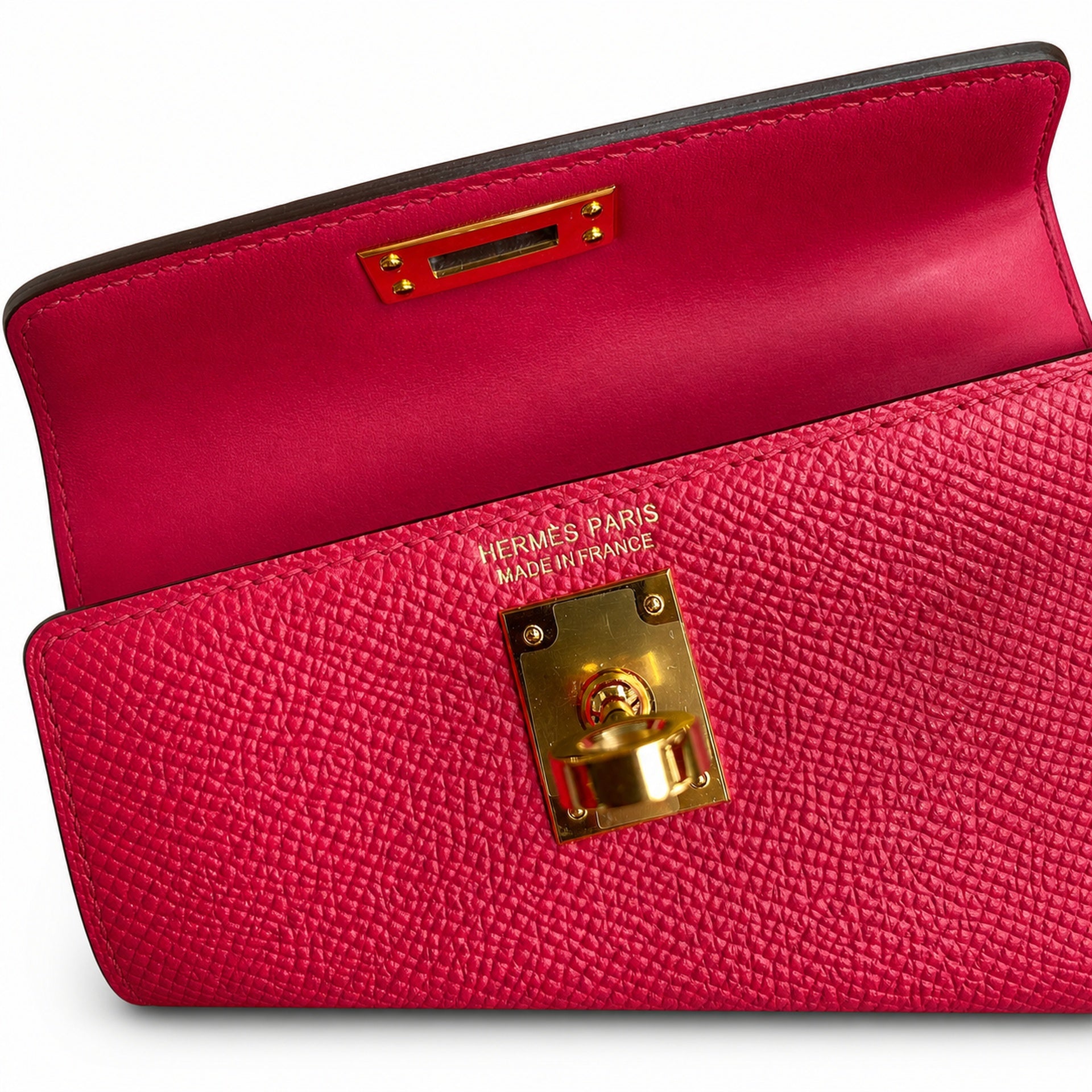 Hermès Kelly Sellier 19 Rose Jaipur Epsom Calf Leather Gold Hardware