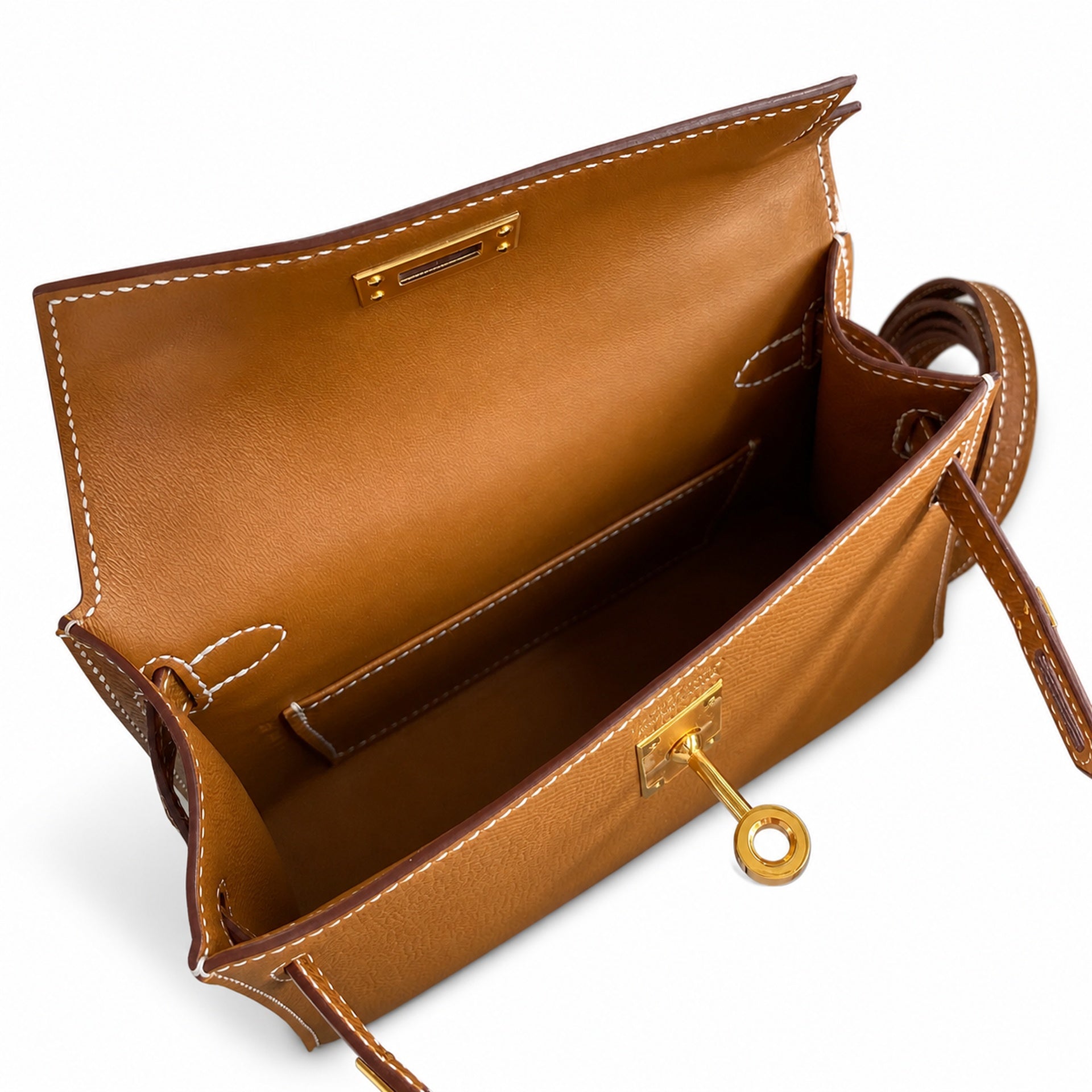 Hermès Mini Kelly II 19cm Gold Epsom Calf Leather Gold Hardware
