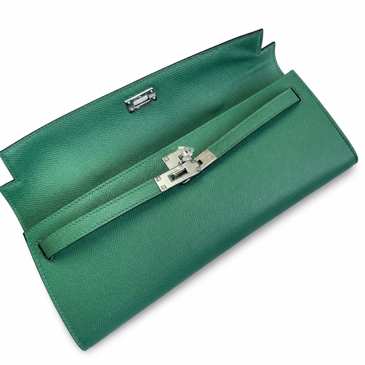 Hermès Kelly Cut 31 Clutch Epsom Leather Picture Malachite Green