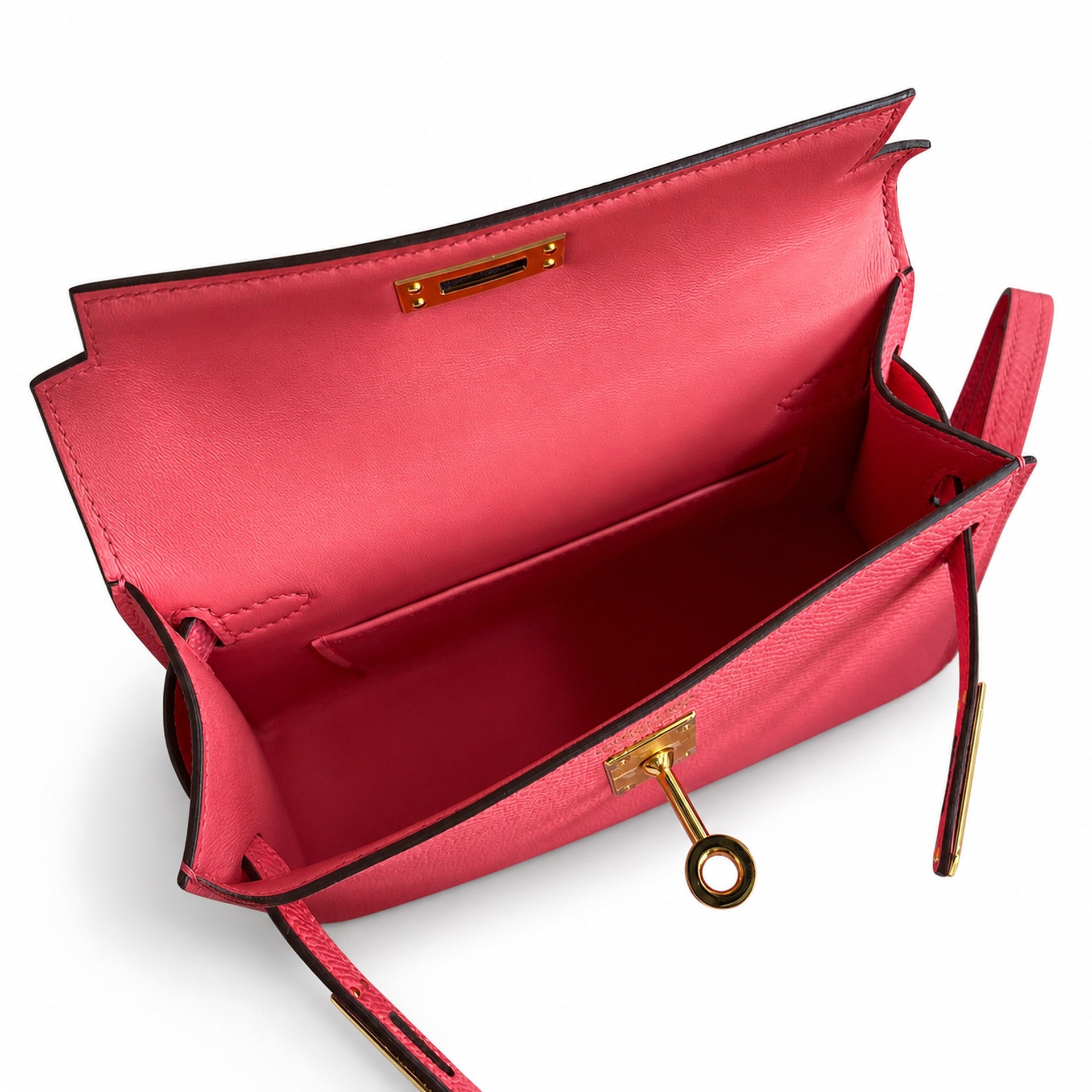 Hermès Kelly Sellier 19 Rose Confetti Epsom Calf Leather Gold Hardware