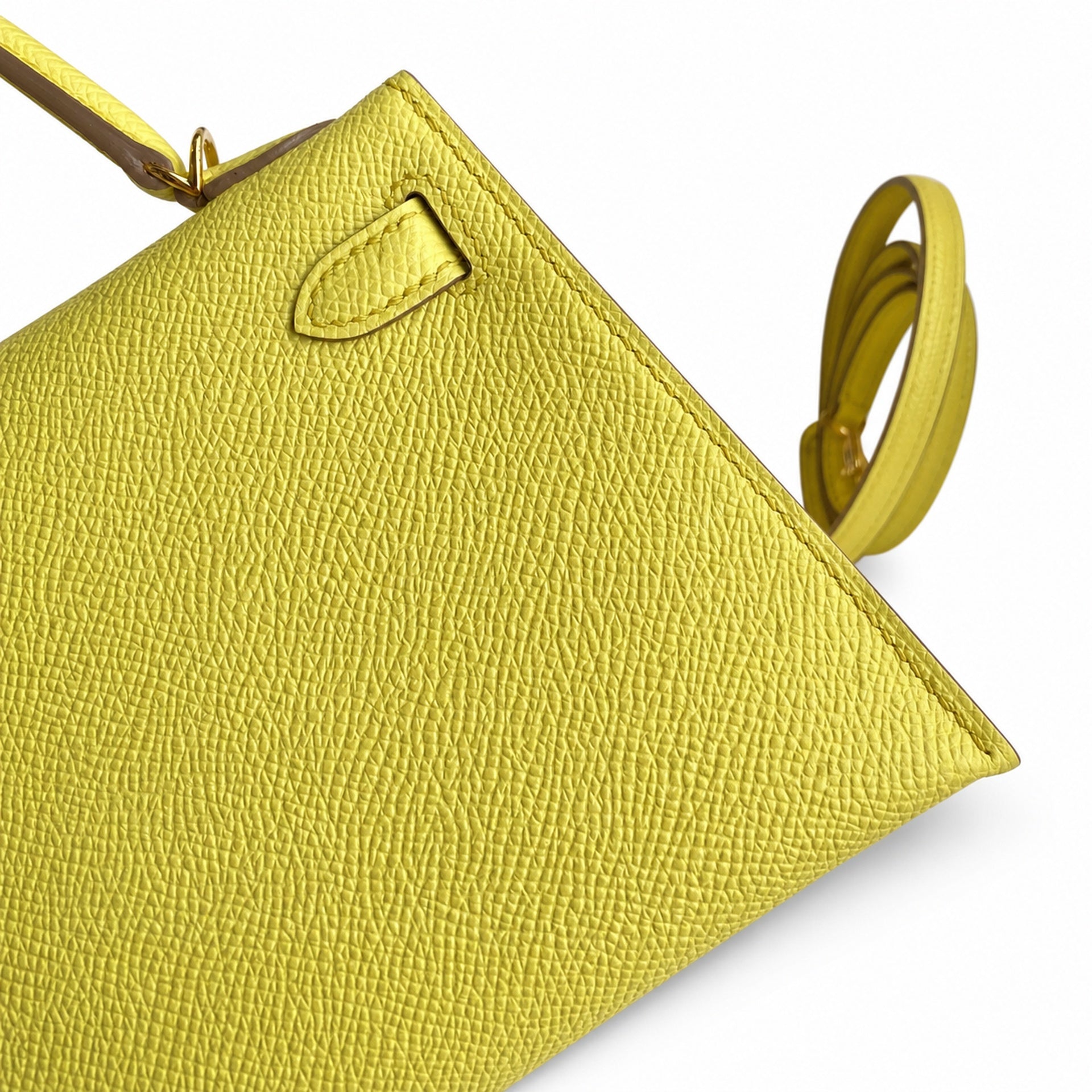 Hermès Kelly Sellier 19 Jaune Citron Epsom Gold Hardware