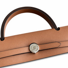 Hermès Herbag Zip 31 Bleu Agate Toile Militaire / Fauve Vache Hunter Palladium Hardware