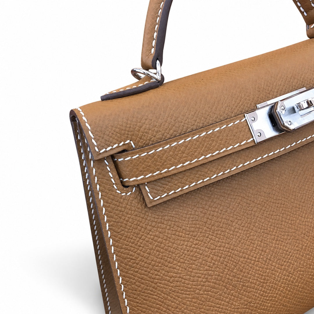 Hermès Kelly Sellier 19 Étoupe Epsom Palladium Hardware