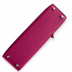 Hermès Kelly Sellier 19 Rose Purple Epsom Palladium Hardware