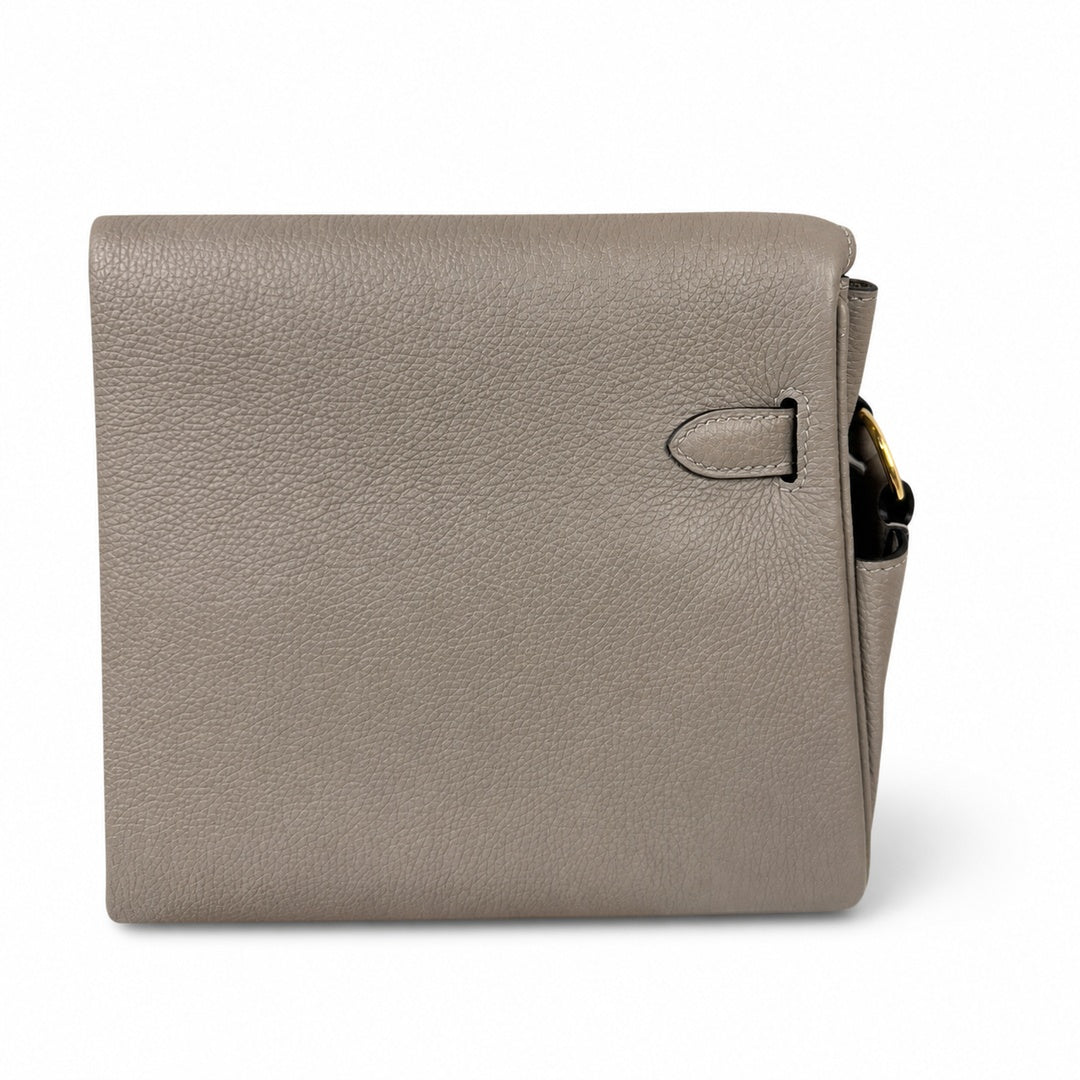 Kelly Messenger PM 27 Veau Togo, Gris Perle, Gold Hardware