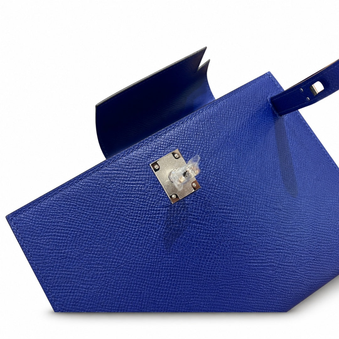Hermès Kelly II 25cm Bleu Électrique Epsom Calf Leather Palladium Hardware