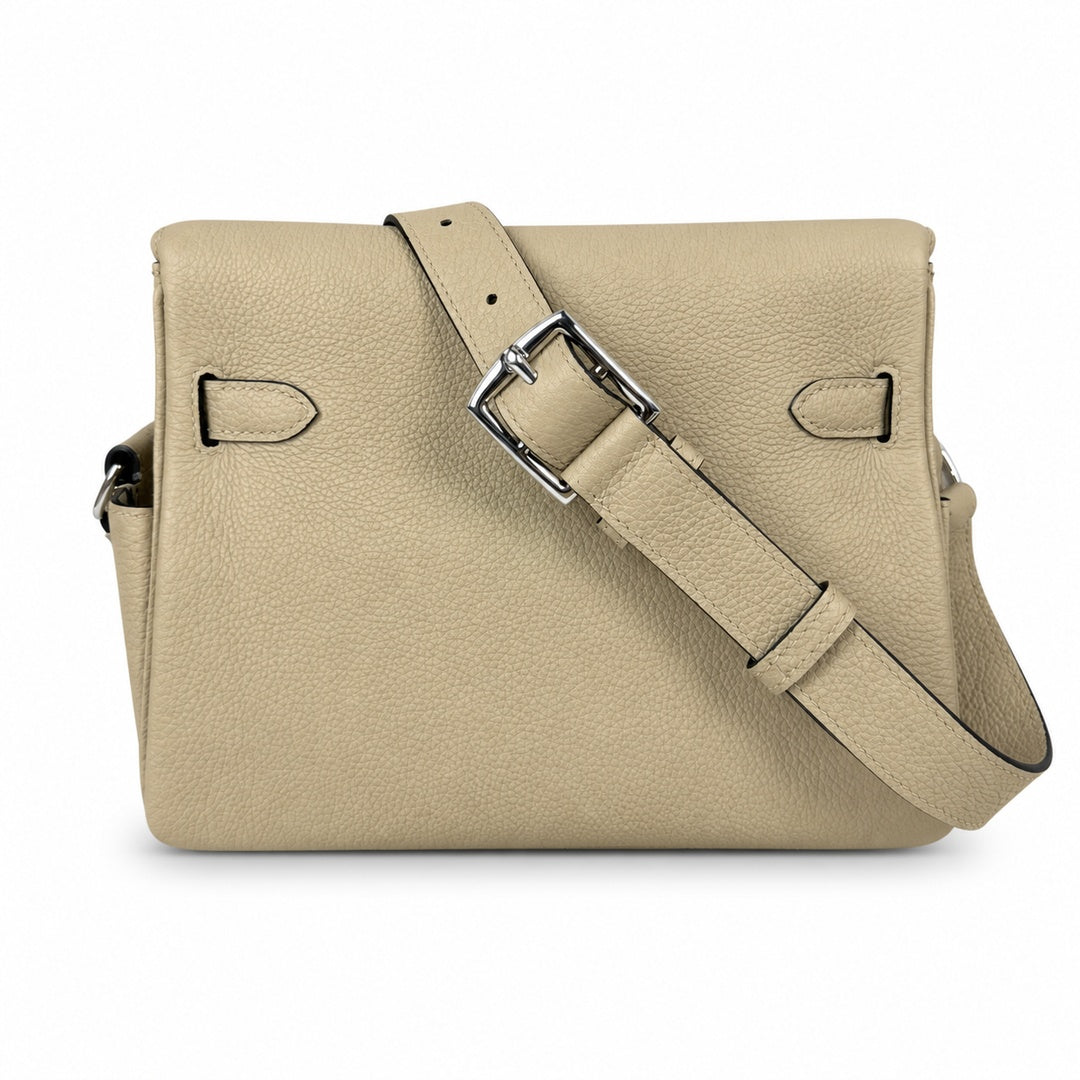 Kelly Messenger PM 27 Veau Togo, Gris Perle, Palladium Hardware