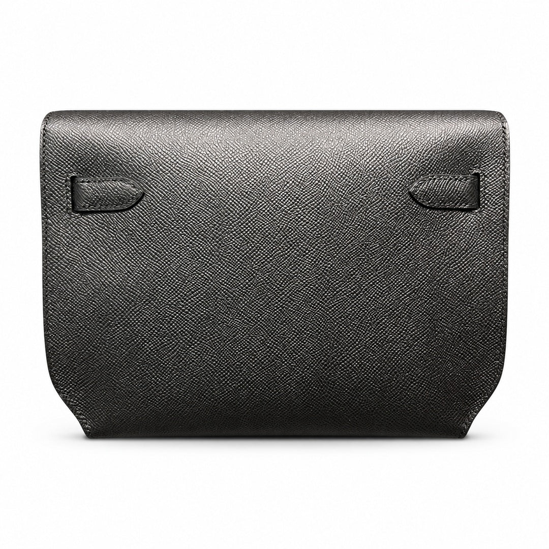 kelly Depeches 25cm Epsom leather  Noir Gold Hardware