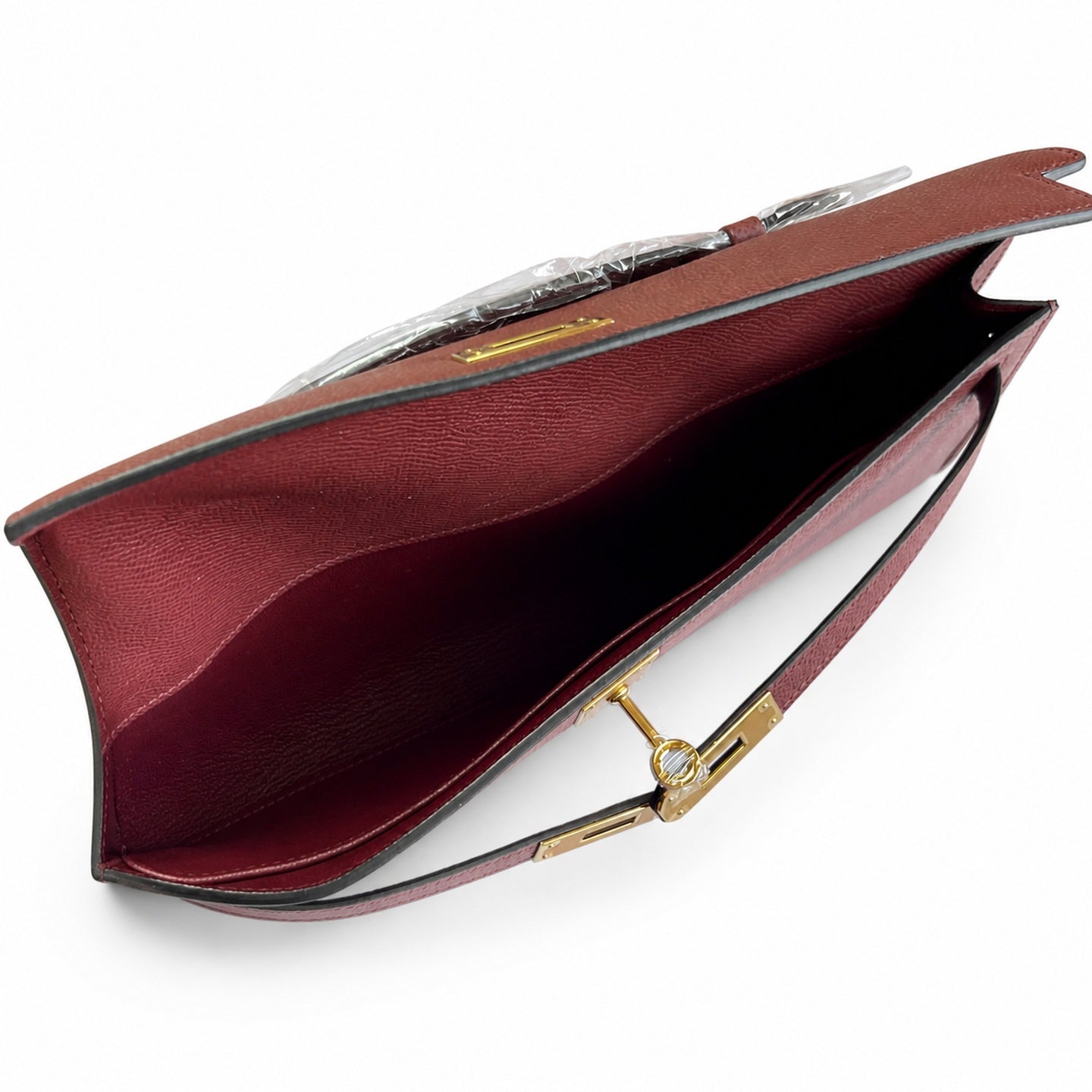 Hermès Kelly Cut 31 Clutch Epsom Leather Picture Burgundy