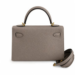 Hermès Kelly Sellier 19 Gris Asphalte Epsom Gold Hardware