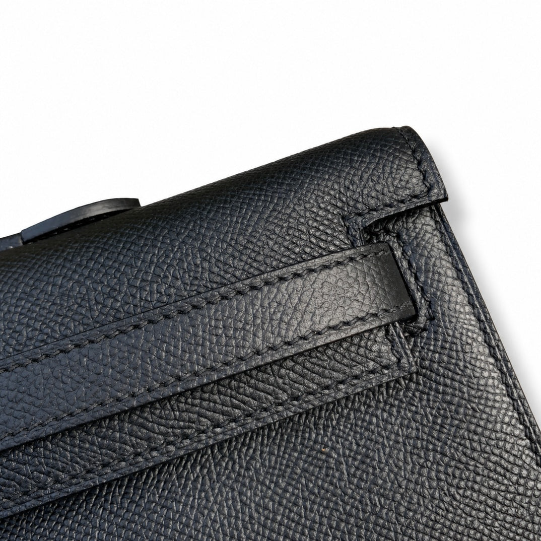 Hermès Kelly Cut Noir Epsom Gold Hardware