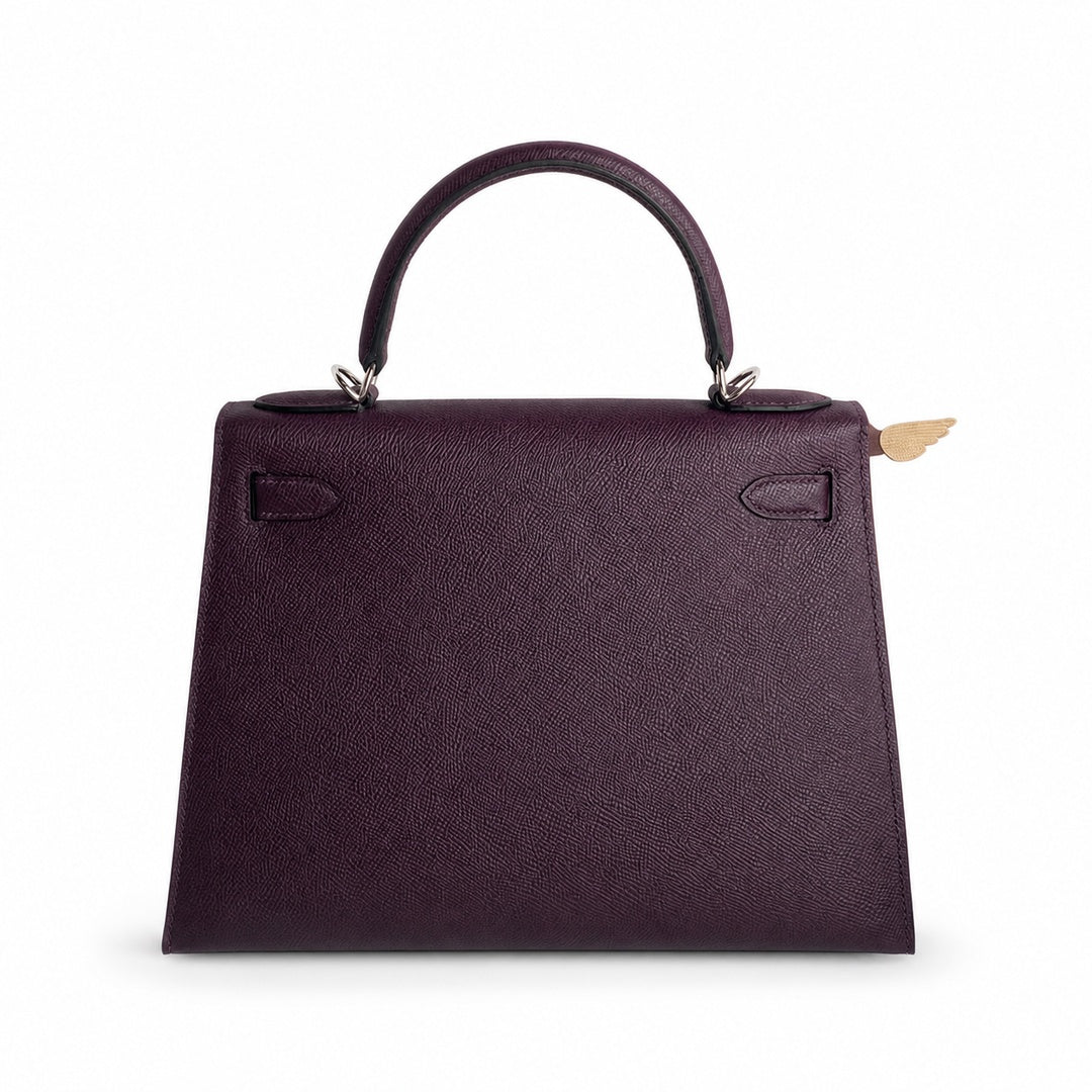 Hermès Kelly II 28cm Prunier Epsom Calf Leather Palladium Hardware