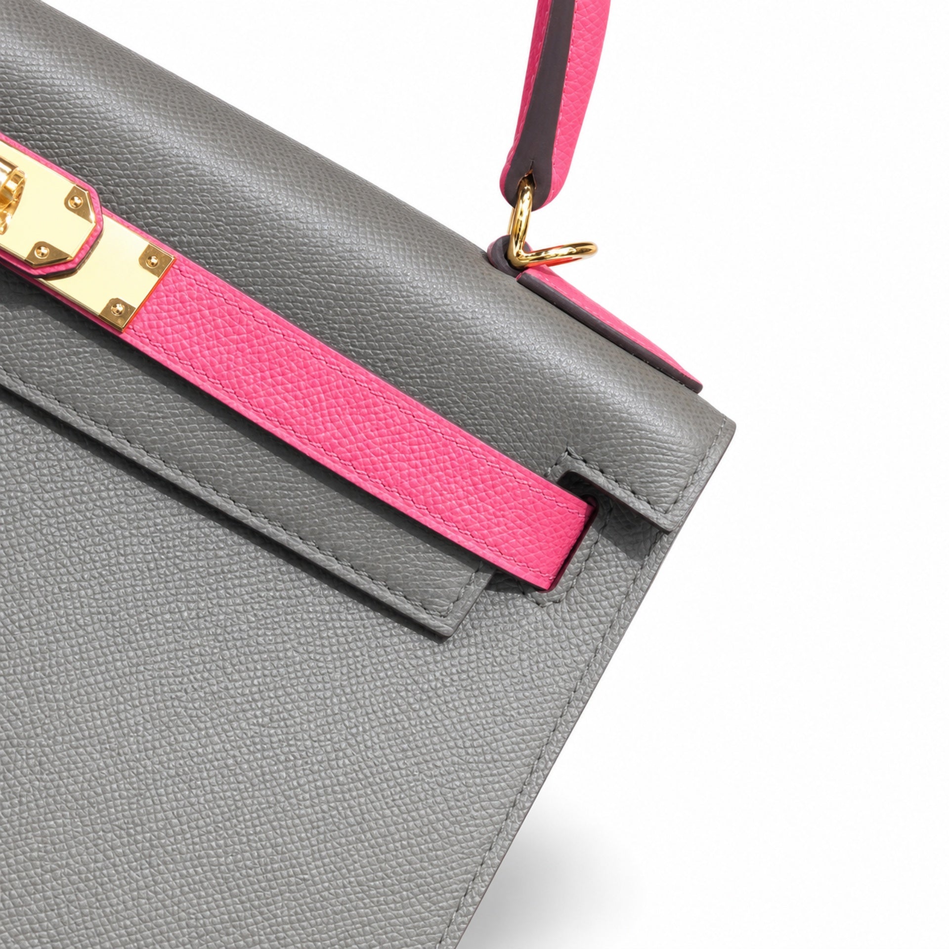 Hermès Kelly II 28cm Bleu Pale × Jaune Ambre Color Matching Epsom Calf Leather Gold Hardware