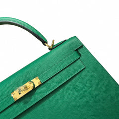 Hermès Kelly II 25cm Vert Vertigo Epsom Calf Leather Gold Hardware