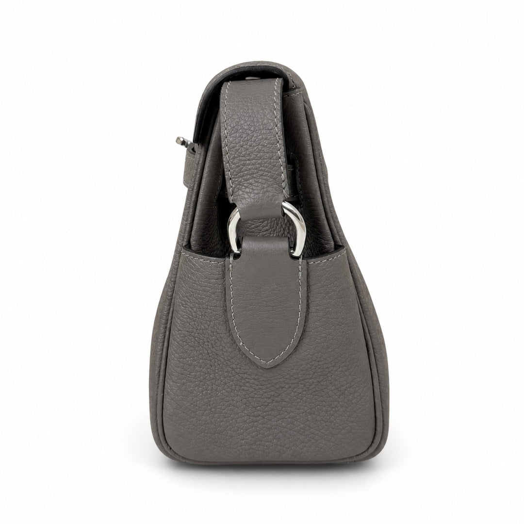 Kelly Messenger PM 27 Veau Togo, Gris Étain, Palladium Hardware